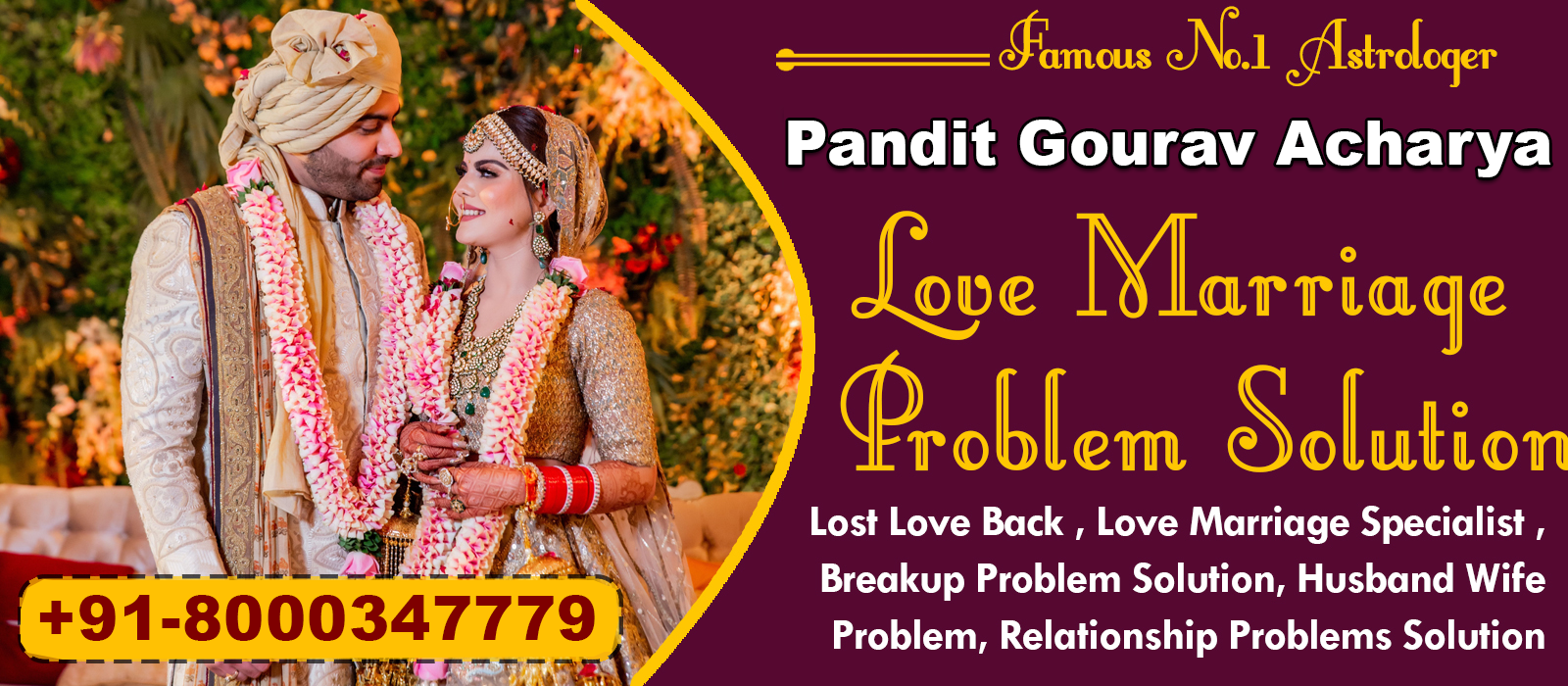 World Famous Astrologer Gourav Acharya +91-8000347779